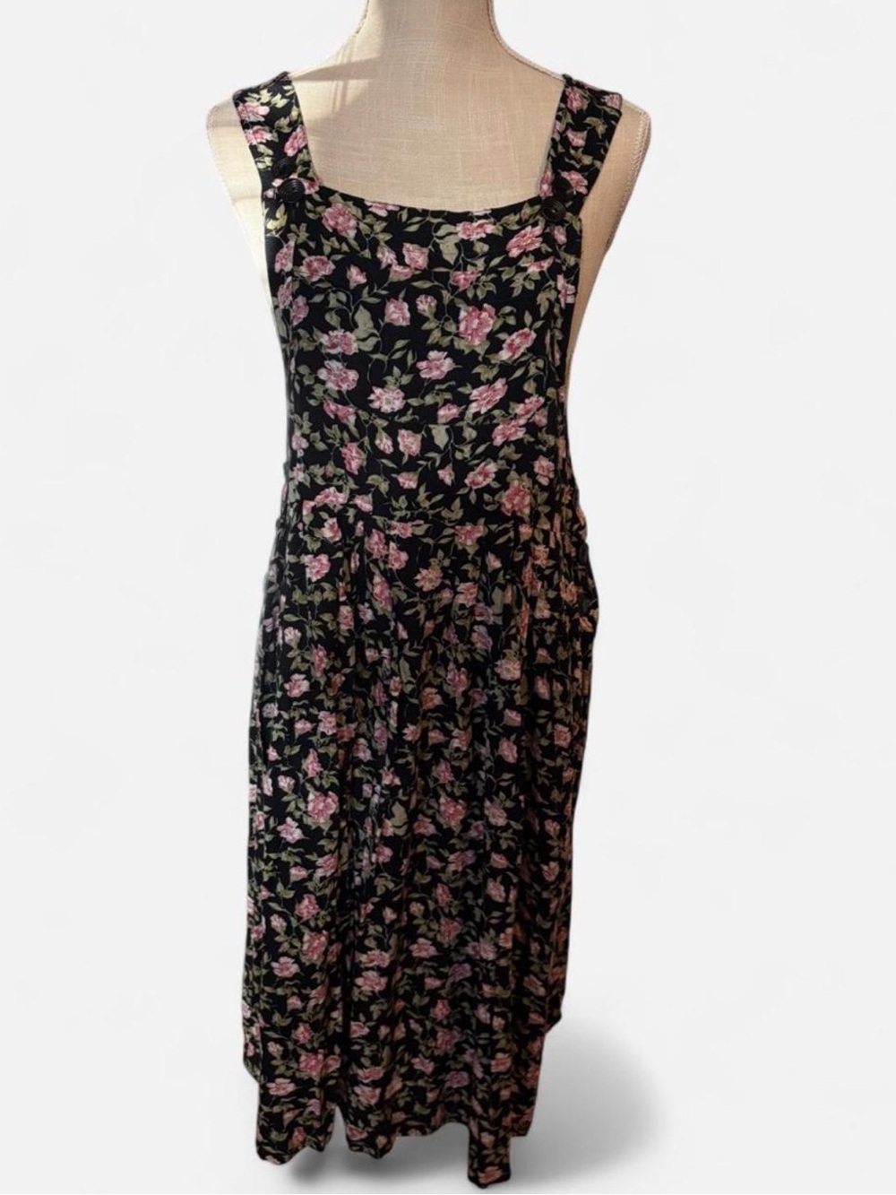 Vintage 1990s floral pinafore/jumper dress